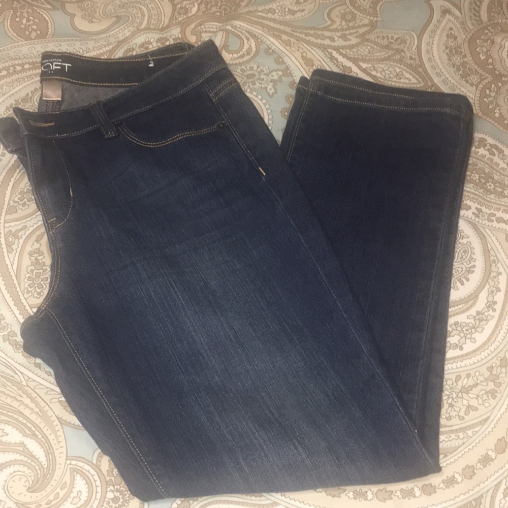Loft Modern straight crop jeans